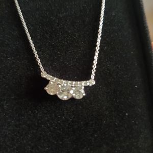 1kt diamond  14k white gold  necklace